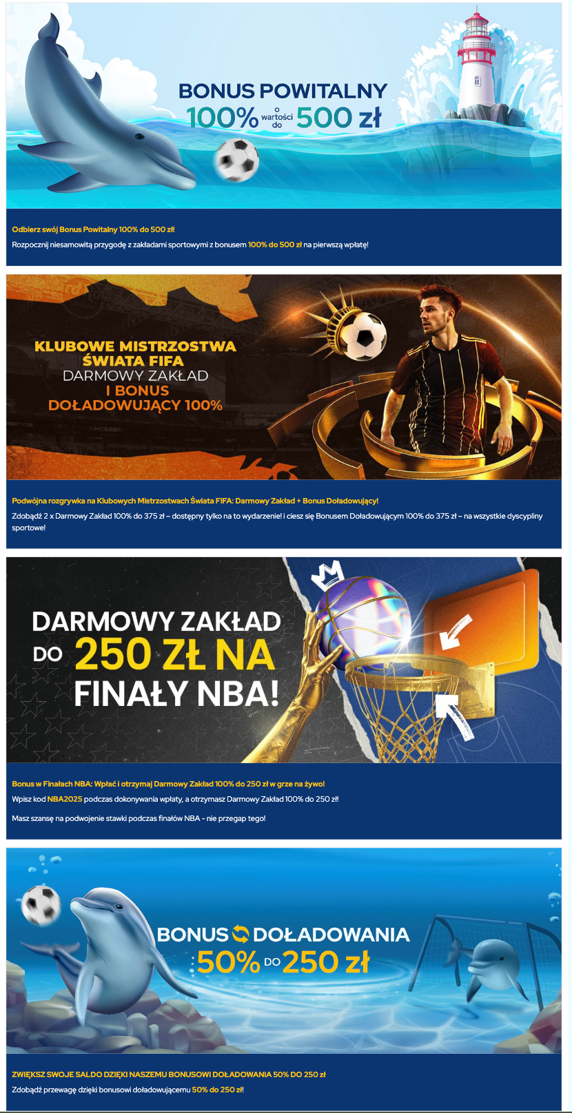 Promocje sportowe Dolfwin
